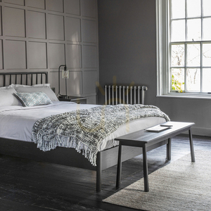 Bänk Gallery Direct Wycombe svart ek 130 cm small 3