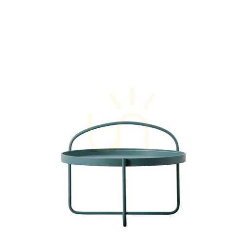 Kontrollera Soffbord Gallery Direct Melbury teal järn 65x65 cm