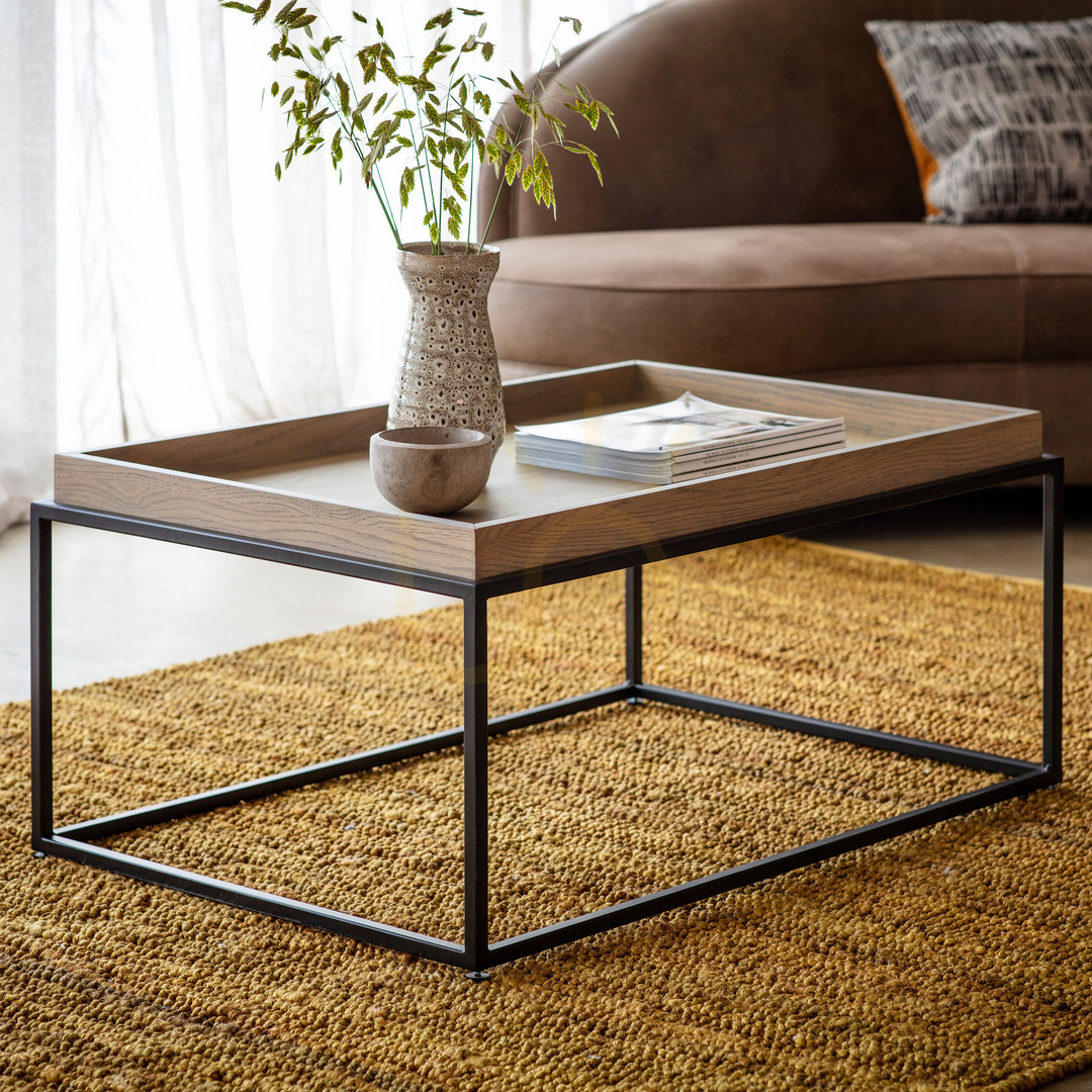 Utsikt Soffbord Gallery Direct Forden Tray grå 90x60 cm rektangulärt MDF/metall Soffbord Gallery Direct Forden Tray grå 90x60 cm rektangulärt MDF/metall