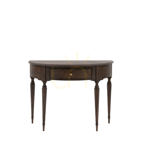 Kontrollera Konsolbord Gallery Direct Madison demi-lune mörkt trä mindi 92,5 cm
