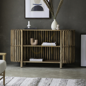 Konsolbord Gallery Direct Voss 140 cm natur acaciaträ järn small 1