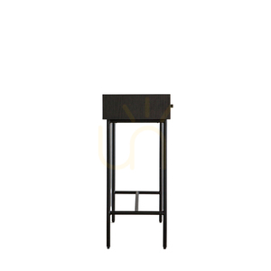 Konsolbord Gallery Direct Carbury svart/natur ekfanér MDF metall 110x35x80 cm small 4