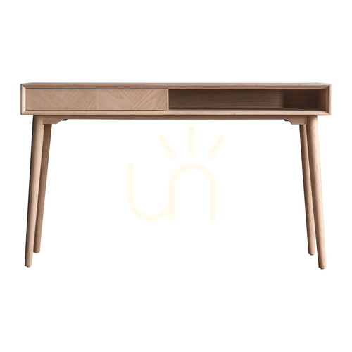 Kontrollera Skrivbord Gallery Direct Milano ek 130 cm med 1 låda
