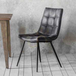 Matstol Gallery Direct Darwin grå/svart konstläder 2-pack small 1