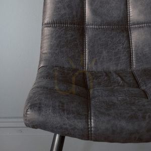Matstol Gallery Direct Darwin grå/svart konstläder 2-pack small 2