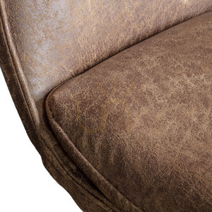 Stol Gallery Direct Hinks brun konstläder med metallben 2-pack small 2
