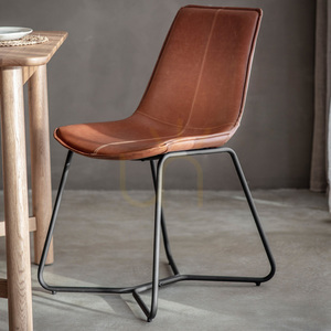 Gallery Direct Hawking bruna matstolar i konstläder, 2-pack small 1
