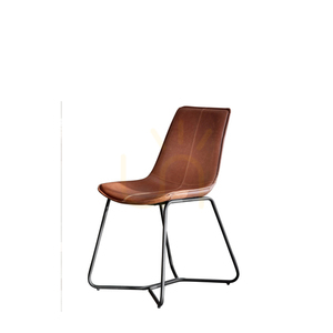 Gallery Direct Hawking bruna matstolar i konstläder, 2-pack small 3