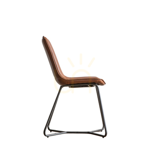 Gallery Direct Hawking bruna matstolar i konstläder, 2-pack small 4