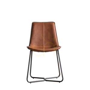 Gallery Direct Hawking bruna matstolar i konstläder, 2-pack small 0
