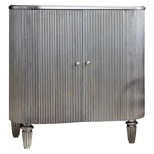 Kontrollera Dryckesskåp Gallery Direct Jeeves silver glas/mahogny 97x41x96 cm