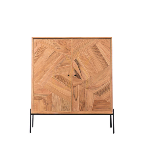 Kontrollera Drinkskåp Gallery Direct Oklahoma 2 dörrar acaciaträ natur 88x40x100 cm