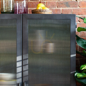 Vitrinskåp Gallery Direct Rye 2 dörrar 2 lådor mörkgrå järn och glas 100x42x165 cm 2 Vitrinskåp Gallery Direct Rye 2 dörrar 2 lådor mörkgrå järn och glas 100x42x165 cm small 2