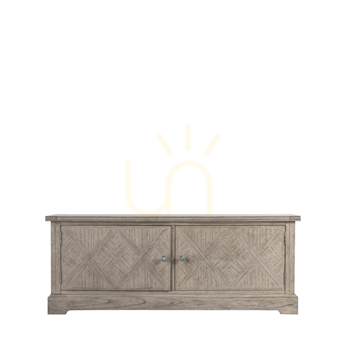 Kontrollera Hylla Gallery Direct Mustique 2-dörrars naturlig mahogny/mindi 130 cm