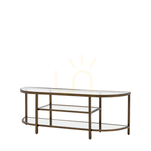 Mediahylla Gallery Direct Hudson 120 cm brons metall/glas/MDF small 4