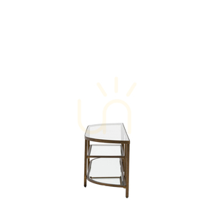 Mediahylla Gallery Direct Hudson 120 cm brons metall/glas/MDF small 5