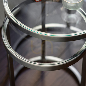 Satsbord Gallery Direct Rowe silver järn och glas 40x40x45 cm 2 Satsbord Gallery Direct Rowe silver järn och glas 40x40x45 cm small 2
