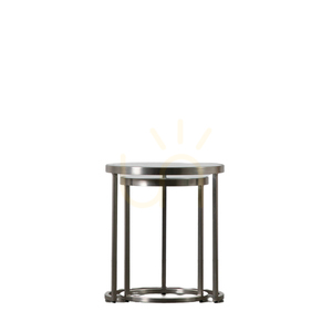 Satsbord Gallery Direct Rowe silver järn och glas 40x40x45 cm 0 Satsbord Gallery Direct Rowe silver järn och glas 40x40x45 cm small 0