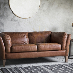2-sits soffa Gallery Direct Ebury brun vintage-läder ask 164 cm 3 2-sits soffa Gallery Direct Ebury brun vintage-läder ask 164 cm small 3