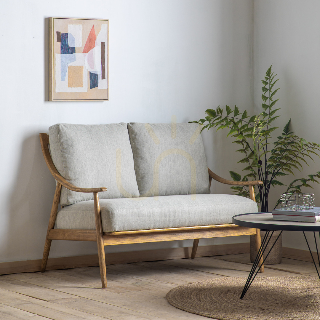 Utsikt 2-sits soffa Gallery Direct Reliant mörkt naturligt linne ask/ek 5059413688133 2-sits soffa Gallery Direct Reliant mörkt naturligt linne ask/ek 5059413688133