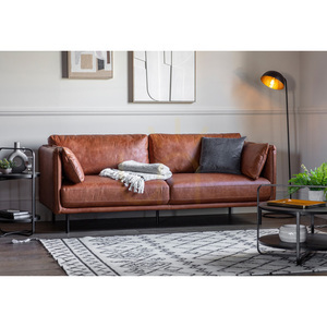 Soffa Gallery Direct Wigmore brunt läder 200,5 cm small 1