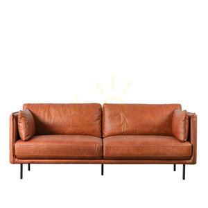 Soffa Gallery Direct Wigmore brunt läder 200,5 cm small 0