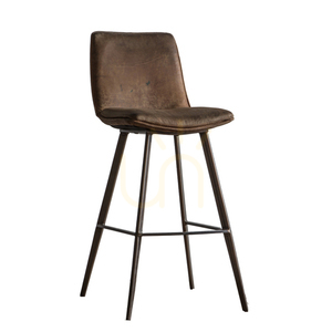 Barstol Gallery Direct Palmer brun konstläder 75 cm 2-pack small 4