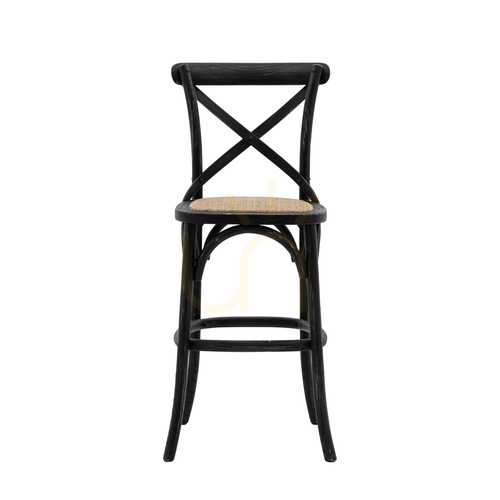 Kontrollera Barstol Gallery Direct svart rotting ek fransk bistro 66 cm 2-pack