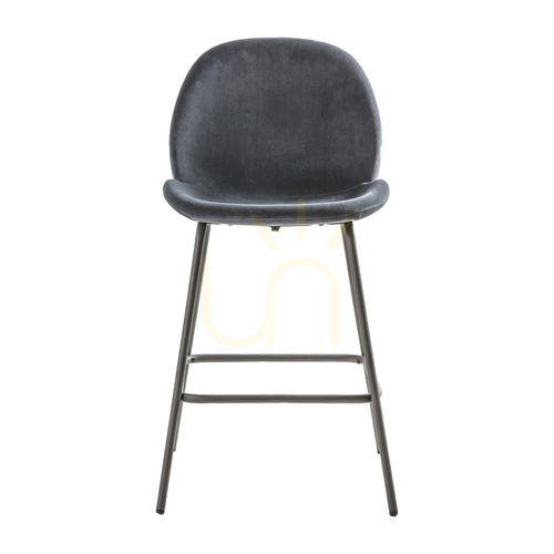 Kontrollera Pall Gallery Direct Flanagan mörkgrå sammet 66 cm 2-pack