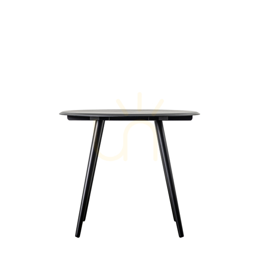 Kontrollera Matbord Gallery Direct Maddox runt svart 90 cm ekfanér/gummiträ