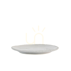 Sidotallrikar 4-pack Gallery Direct organisk form pärlkant porslin 22 cm naturlig small 0