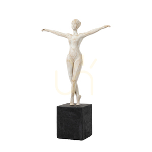Ballerinaskulptur Piruett svart/vit polyresin 36 cm Gallery Direct small 1