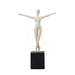 Ballerinaskulptur Piruett svart/vit polyresin 36 cm Gallery Direct small 0