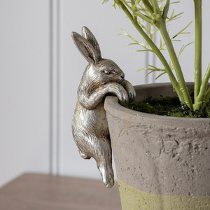 Gallery Direct Pippa Hare krukdekoration – silverfärgad hare, 2-pack small 1