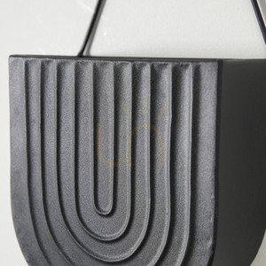 Väggplanteringskärl set om 2 svart järn 40 cm Gallery Direct Lexy small 2