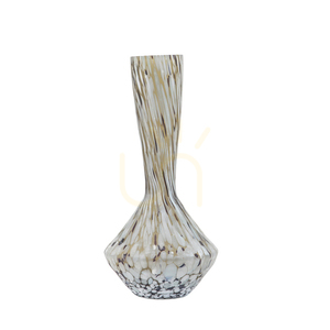 Vas Gallery Direct Aditya brun/vit munblåst glas retro 38 cm 5059413697623 small 0