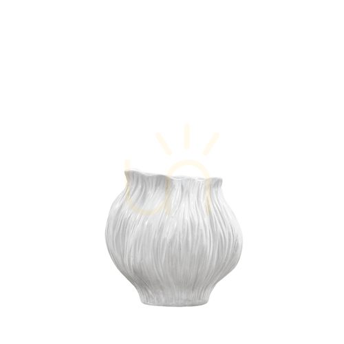 Kontrollera Vas Gallery Direct Flora medium vit keramik 21 cm