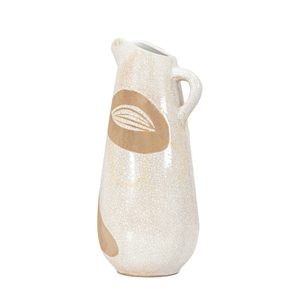 Kanna Gallery Direct Goya stengods vit/brun krackelerad glasyr 37 cm small 1