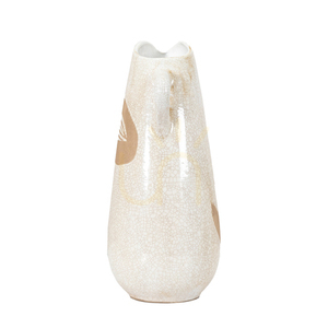 Kanna Gallery Direct Goya stengods vit/brun krackelerad glasyr 37 cm small 2