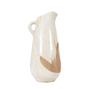 Kanna Gallery Direct Goya stengods vit/brun krackelerad glasyr 37 cm small 3
