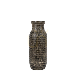Vas hög svart lergods Sgraffito 36 cm Gallery Direct 5059413871023 small 0