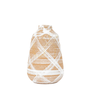 Vas Gallery Direct Tarka stor brun/vit stengods 26,5 cm 5059413869037 small 0