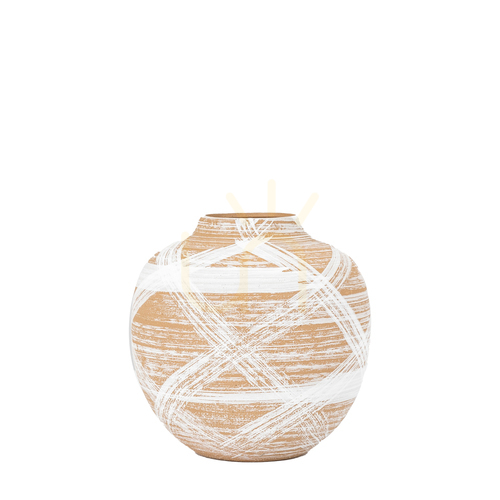 Kontrollera Vas Gallery Direct Tarka brun/vit stengods 18,5 cm