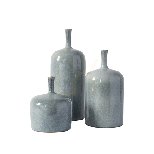 Kontrollera Keramiska prydnadsföremål 3-pack blå Gallery Direct Vormark 5055999222235