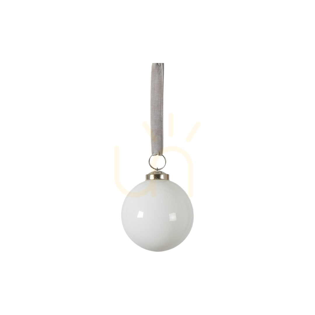 Kontrollera Julgranskula Gallery Direct Lunar vit glas 7,5 cm set om 6 Julgranskula Gallery Direct Lunar vit glas 7,5 cm set om 6