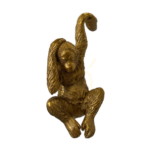 Krukhängare Orangutang Luis guld polyresin 2-pack Gallery Direct 5059413410987 small 0