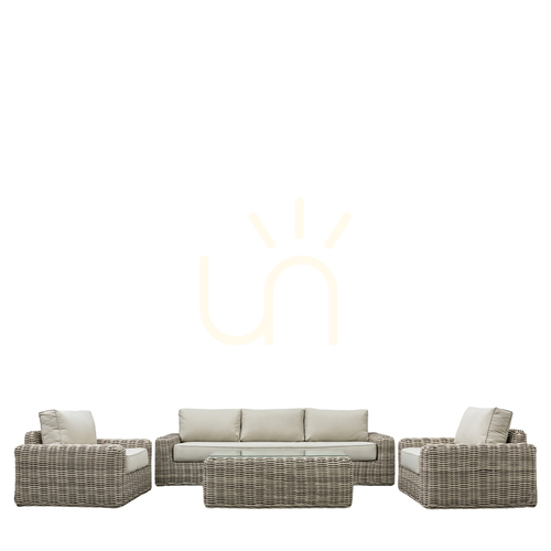 Kontrollera Loungeset Gallery Direct Ragusa natur rotting aluminium 4 delar