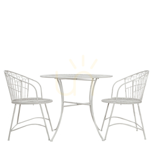 Bistroset 2-personers Siracusa Vanilla i järn Gallery Direct small 0