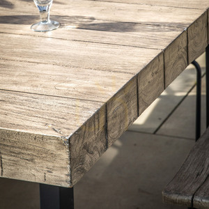 Matbord Gallery Direct Taranto rektangulärt teak/järn 221x106 cm naturlig small 2