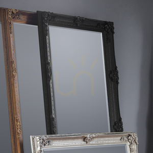 Spegel Gallery Direct Abbey Leaner svart barock 165x79,5 cm small 1